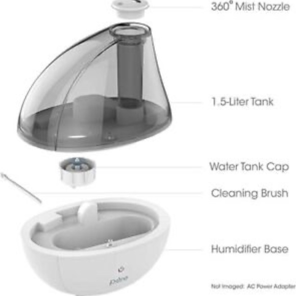 Pure Enrichment MistAire Silver Ultrasonic Cool Mist Humidifier - Picture 8 of 9
